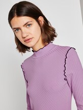 Geribbelde lange mouwen shirt - Vrouwen - sweet lavender Geribbelde lange mouwen shirt - Vrouwen - sweet lavender - 9 - TOM TAILOR Denim