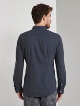 Hemd in Melange-Optik - Männer - dark denim blue melangy look Hemd in Melange-Optik - Männer - dark denim blue melangy look - 2 - TOM TAILOR