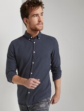 Hemd in Melange-Optik - Männer - dark denim blue melangy look Hemd in Melange-Optik - Männer - dark denim blue melangy look - 5 - TOM TAILOR