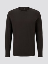 Simple, long-sleeved shirt - Men - Dark Greyish Black Simple, long-sleeved shirt - Men - Dark Greyish Black - 7 - TOM TAILOR