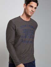 Langarmshirt mit Print - Männer - Grindle Slub Black Langarmshirt mit Print - Männer - Grindle Slub Black - 5 - TOM TAILOR