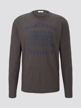 Langarmshirt mit Print - Männer - Grindle Slub Black Langarmshirt mit Print - Männer - Grindle Slub Black - 7 - TOM TAILOR