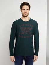 Langarmshirt mit Print - Männer - green black grindle Langarmshirt mit Print - Männer - green black grindle - 1 - TOM TAILOR