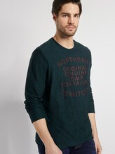 Langarmshirt mit Print - Männer - green black grindle Langarmshirt mit Print - Männer - green black grindle - 5 - TOM TAILOR