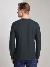 Langarmshirt in Melange-Optik - Männer - green black grindle Langarmshirt in Melange-Optik - Männer - green black grindle - 2 - TOM TAILOR