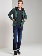 Langarmshirt in Melange-Optik - Männer - green black grindle Langarmshirt in Melange-Optik - Männer - green black grindle - 3 - TOM TAILOR