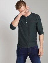 Langarmshirt in Melange-Optik - Männer - green black grindle Langarmshirt in Melange-Optik - Männer - green black grindle - 5 - TOM TAILOR
