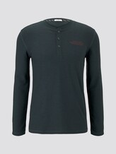 Langarmshirt in Melange-Optik - Männer - green black grindle Langarmshirt in Melange-Optik - Männer - green black grindle - 7 - TOM TAILOR
