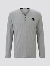 Lange mouwen shirt in melange look - Mannen - Nep Light Grey Melange Lange mouwen shirt in melange look - Mannen - Nep Light Grey Melange - 7 - TOM TAILOR