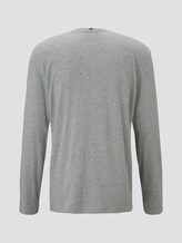 Lange mouwen shirt in melange look - Mannen - Nep Light Grey Melange Lange mouwen shirt in melange look - Mannen - Nep Light Grey Melange - 8 - TOM TAILOR