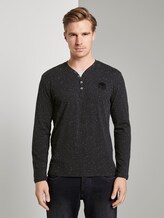Langarmshirt in Melange-Optik - Männer - grey nep structure Langarmshirt in Melange-Optik - Männer - grey nep structure - 1 - TOM TAILOR