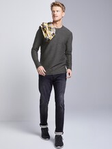 gestreiftes Langarmshirt - Männer - grey structured stripe gestreiftes Langarmshirt - Männer - grey structured stripe - 3 - TOM TAILOR