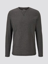 gestreiftes Langarmshirt - Männer - grey structured stripe gestreiftes Langarmshirt - Männer - grey structured stripe - 7 - TOM TAILOR