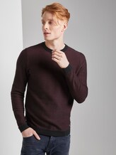 Two-tone jumper - Men - burgundy reverse jacquard Two-tone jumper - Men - burgundy reverse jacquard - 5 - TOM TAILOR Denim