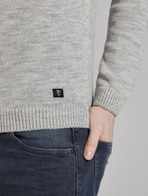 Melierter Pullover - Männer - grey injected melange Melierter Pullover - Männer - grey injected melange - 9 - TOM TAILOR Denim