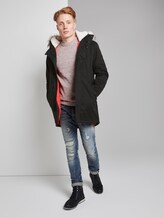 Melierter Pullover - Männer - burgundy injected melange Melierter Pullover - Männer - burgundy injected melange - 3 - TOM TAILOR Denim