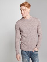 Melierter Pullover - Männer - burgundy injected melange Melierter Pullover - Männer - burgundy injected melange - 5 - TOM TAILOR Denim