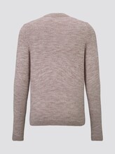 Melierter Pullover - Männer - burgundy injected melange Melierter Pullover - Männer - burgundy injected melange - 8 - TOM TAILOR Denim