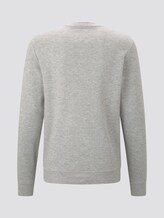 Sweater with chest pocket - Men - Middle Grey Melange Sweater with chest pocket - Men - Middle Grey Melange - 8 - TOM TAILOR