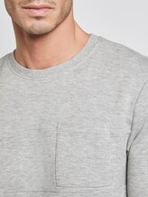 Sweater with chest pocket - Men - Middle Grey Melange Sweater with chest pocket - Men - Middle Grey Melange - 9 - TOM TAILOR