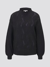Strickpullover mit Ajour-Struktur - Frauen - Deep Black Strickpullover mit Ajour-Struktur - Frauen - Deep Black - 7 - TOM TAILOR Denim