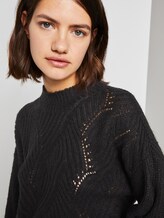 Strickpullover mit Ajour-Struktur - Frauen - Deep Black Strickpullover mit Ajour-Struktur - Frauen - Deep Black - 9 - TOM TAILOR Denim