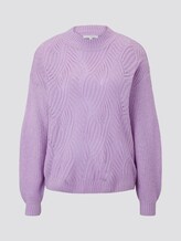 Strickpullover mit Ajour-Struktur - Frauen - sweet lavender Strickpullover mit Ajour-Struktur - Frauen - sweet lavender - 7 - TOM TAILOR Denim