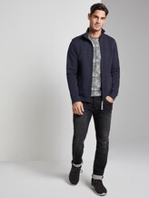 Sweatjacke mit Stehkragen - Männer - Sky Captain Blue Sweatjacke mit Stehkragen - Männer - Sky Captain Blue - 3 - TOM TAILOR