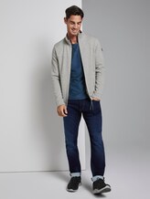 Sweatjacke mit Stehkragen - Männer - Middle Grey Melange Sweatjacke mit Stehkragen - Männer - Middle Grey Melange - 3 - TOM TAILOR
