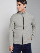 Sweatjacke mit Stehkragen - Männer - Middle Grey Melange Sweatjacke mit Stehkragen - Männer - Middle Grey Melange - 5 - TOM TAILOR