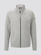 Sweatjacke mit Stehkragen - Männer - Middle Grey Melange Sweatjacke mit Stehkragen - Männer - Middle Grey Melange - 7 - TOM TAILOR