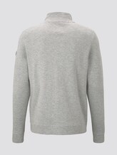 Sweatjacke mit Stehkragen - Männer - Middle Grey Melange Sweatjacke mit Stehkragen - Männer - Middle Grey Melange - 8 - TOM TAILOR