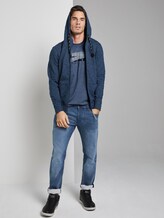 Jacket with hood - Men - blue multi grindle Jacket with hood - Men - blue multi grindle - 3 - TOM TAILOR