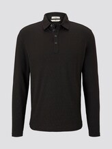 Langarm Jacquard-Poloshirt - Männer - Dark Greyish Black Langarm Jacquard-Poloshirt - Männer - Dark Greyish Black - 7 - TOM TAILOR