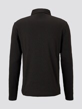 Langarm Jacquard-Poloshirt - Männer - Dark Greyish Black Langarm Jacquard-Poloshirt - Männer - Dark Greyish Black - 8 - TOM TAILOR