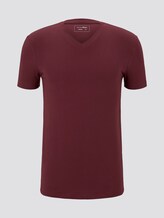 Basic T-Shirt - Men - Tawny Port Red Basic T-Shirt - Men - Tawny Port Red - 7 - TOM TAILOR Denim
