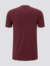 Basic T-Shirt - Men - Tawny Port Red Basic T-Shirt - Men - Tawny Port Red - 8 - TOM TAILOR Denim