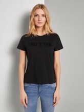 Toni Garrn: T-shirt met print - Vrouwen - Deep Black Toni Garrn: T-shirt met print - Vrouwen - Deep Black - 1 - TOM TAILOR