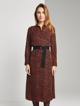 Toni Garrn: Kleid mit Gürtel - Frauen - black brown zebra design Toni Garrn: Kleid mit Gürtel - Frauen - black brown zebra design - 1 - TOM TAILOR