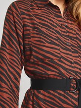 Toni Garrn: Kleid mit Gürtel - Frauen - black brown zebra design Toni Garrn: Kleid mit Gürtel - Frauen - black brown zebra design - 9 - TOM TAILOR