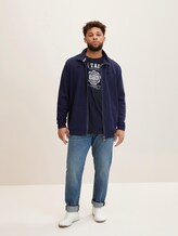 T-shirt with a logo print - Men - Knitted Navy T-shirt with a logo print - Men - Knitted Navy - 3 - Men Plus