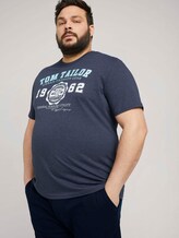 T-Shirt mit Logo-Print - Männer - sky captain blue white melange T-Shirt mit Logo-Print - Männer - sky captain blue white melange - 5 - Men Plus