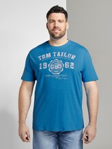 T-Shirt mit Logo-Print - Männer - medium deep sky blue T-Shirt mit Logo-Print - Männer - medium deep sky blue - 1 - Men Plus