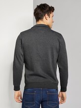 Sweatjacke mit Stehkragen - Männer - Black Grey Melange Sweatjacke mit Stehkragen - Männer - Black Grey Melange - 2 - TOM TAILOR