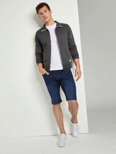 Sweatjacke mit Stehkragen - Männer - Black Grey Melange Sweatjacke mit Stehkragen - Männer - Black Grey Melange - 3 - TOM TAILOR