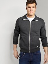 Sweatjacke mit Stehkragen - Männer - Black Grey Melange Sweatjacke mit Stehkragen - Männer - Black Grey Melange - 5 - TOM TAILOR