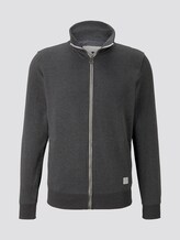 Sweatjacke mit Stehkragen - Männer - Black Grey Melange Sweatjacke mit Stehkragen - Männer - Black Grey Melange - 7 - TOM TAILOR