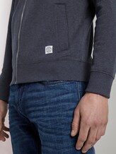 Sweatjacke mit Stehkragen - Männer - Washed Knitted Navy Melange Sweatjacke mit Stehkragen - Männer - Washed Knitted Navy Melange - 10 - TOM TAILOR