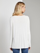 Langarmshirt mit V-Öffnung - Frauen - Whisper White Langarmshirt mit V-Öffnung - Frauen - Whisper White - 2 - TOM TAILOR
