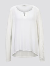 Langarmshirt mit V-Öffnung - Frauen - Whisper White Langarmshirt mit V-Öffnung - Frauen - Whisper White - 7 - TOM TAILOR